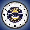 Collectable Sign & Clock | Chevrolet Super Service LED Wall Clock Retro/Vintage, Lighted - 2 of 4