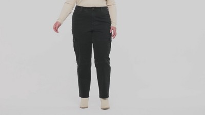 Women's High-Rise 90's Straight Cargo Jeans - Universal Thread™ Black 16  Long