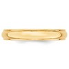 Black Bow Jewelry 2.5mm to 6mm 14K Yellow Gold Half Round Ridged Edge Standard Fit Band - 2 of 4
