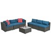 ELJGET 7 Piece Patio Furniture Set Outdoor Wicker Conversation Sets All Weather PE Rattan Sectional Sofa Set with Cushions & Coffee Table - 4 of 4