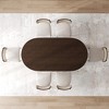 SpassWay 30"H Fashion Wooden Table Suitable for Kitchen Conference and Gaming Use with Double Pedestal Black/Walnut/Natural Wood - 4 of 4