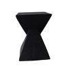 MOEPISY Patio End Table Hand Painted Black - 2 of 4