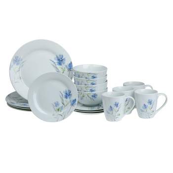 16pc Porcelain Wildflower Dinnerware Set - Tabletops Gallery
