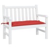 vidaXL Garden Bench Cushion - Red, 43.3"x19.7"x2.8", Oxford Fabric, Water-Resistant, Indoor/Outdoor Use - 3 of 4