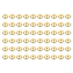 Unique Bargains Bulk Flat Spacer Beads for Keychain Jewelry Making 100 Pcs - 1 of 4