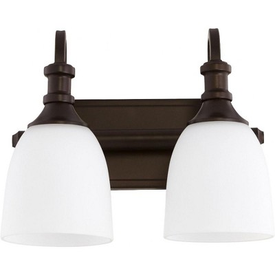 Quorum Lighting Richmond Glass 2-Light Oiled Bronze Wall Sconce