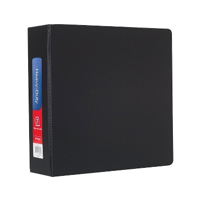 Myofficeinnovations Heavy Duty 3 3-ring Non-view Binder Black : Target