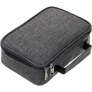 Fmeida High Capacity Zipper Pens Pencil Case- Multi-Functional Stationery Pouch 72 Slots Colored Portable Pencil Bags Black - 1 of 4