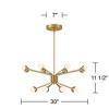 Possini Euro Design Aries 30" Modern Chandelier Ceiling Light Fixture Dining Room Over Table Kitchen Island Hanging 16-Light LED Soft Gold Finish - 4 of 4