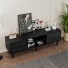 LIVAREEmlen 63'' TV Stand Features Vintage-style and Bevel Design with Drawers, Entertainment Center for Living Room Bedroom, TV Media Console, Black - 3 of 4