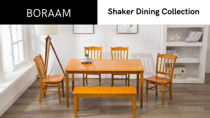 6pc Shaker Dining Set Wood/Black/Oak - Boraam, 2 of 12, play video