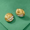 Ross-Simons 0.20 ct. t.w. Diamond Knot Earrings in 18kt Gold Over Sterling - 3 of 4