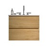 FAMYYT 24 in. Single Sink Floating Oak Bath Vanity with White Ceramic Top (Assembled), 3 Predrilled Faucet Holes - 4 of 4