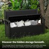 CAVINAS Outdoor Storage Bench with 70 Gal Hidden Compartment,Weather-Resistant Rattan Design Resin Seat,51" L - 4 of 4