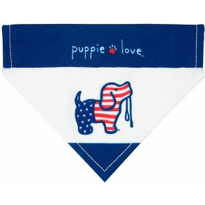 Pavilion Gift Company - USA - 7" x 5" Canvas Slip on Pet Bandana - Pet Apparel Accessories - 1 of 4