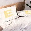 Deny Designs King April Lane Art Block Yellow Monogram E Microfiber Printed Pillow Sham - 2 of 3