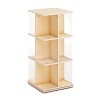 Guidecraft EdQ Rotating 3 Tier Book Display: Kids' Wooden Spinning Bookshelf with Acrylic Shelves for Storage in Classroom or Playroom - image 2 of 4