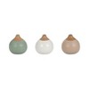 Sagebrook Home Set of 3 Glazed Bud Vases Group of Ceramic Flower Vases Decorative Table - 3 of 4