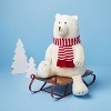 12" Polar Bear with Scarf Stuffed Animal - Gigglescape™: Polyester, Zoo Animal, 1 Year+, 0.25 lbs - 2 of 4