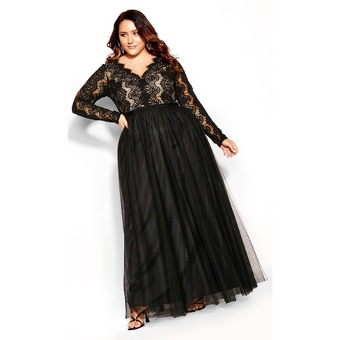 Women's Plus Size Rare Maxi Dress - Black | City Chic : Target