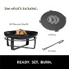 Good Directions Viking 24" Outdoor Fire Pit with Grill Plate Black - 4 of 4