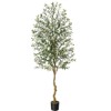 Faux Olive Tree Artificial Indoor, 5ft Tall Fake Olive Tree with Moss - 4 of 4