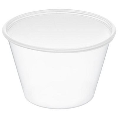 Choice 4 oz. Clear Plastic Souffle Cup / Portion Cup - 2500/Case