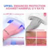 Saviland UV-Armor Gloves: UPF80+ Lab-Verified w/99.9% UV Block - Fingerless Gel Lamp Defense.(Light Pink) - 3 of 4