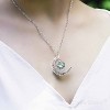 Maya's Grace Crescent Sailor Half Moon Glow in The Dark Dangling Moonstone Heart Pendant Necklace for Women - 3 of 4