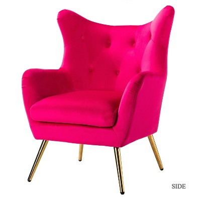 Godefroy Upholstery Accent Chair velvet with Wingback | Karat Home