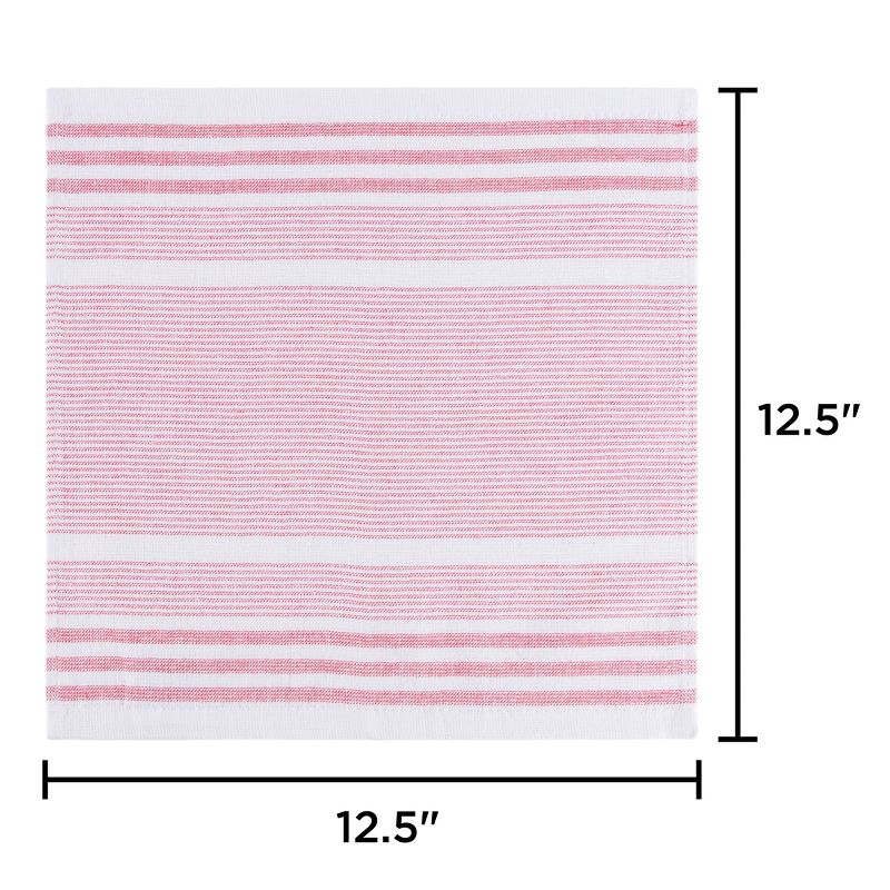 Kitchen Dish Cloth-Set of 16- 12.5x12.5"-100% Cotton Wash Cloths-4 Colors of Modern Farmhouse Multi Stripes-Dishcloths by Hastings Home, 2 of 8