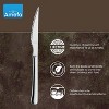 Amefa Chuletero Steak Knives, Set of 6, Hardened Stainless Steel, Hammered Ergonomic Handle Design, Micro Serrated Edge 4 Inch Blade Steak Knife - 4 of 4