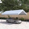 Outsunny 10' x 20' Carport, Portable Garage & Patio Canopy Tent, Adjustable Height, Anti-UV Cover for Car, Truck, Boat, Catering, Wedding - 3 of 4
