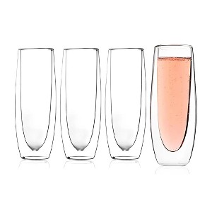 LEMONSODA Stemless Double Wall Champagne Prosecco Glasses  - 5.4 fl. oz - 1 of 4