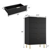 Modern 5 Drawer Dresser for Bedroom with Gold Handle and Large Drawer - 2 of 4