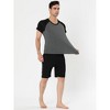 Lars Amadeus Men's Summer Solid Raglan Short Sleeve Shirt and Shorts Lounge Pajama Set 2 Pack - 3 of 4