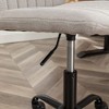 CAVINAS Fabric Swivel Office Chair with Thick Cushioning and Adjustable Height, Home Office Desk Chairs, Armless Desk Chair Comfy - 2 of 4