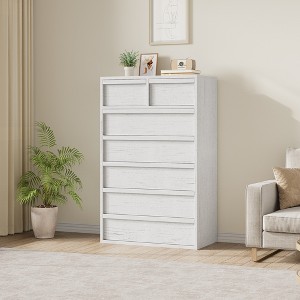 6/7/8 Drawer Dresser - Large Wooden Storage Chest for Bedroom, Nursery & Entryway - 1 of 4