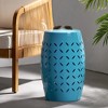 End Table, Metal Side Table, Outdoor Small Coffee Table, Barrel Shaped Sofa Side Table For Living Room Bedroom Garden Patio Porch Indoor Outdoor - 4 of 4
