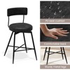 Hyleory 27"Upholstered Swivel Bar Stool Set of 2 with Padded Seat & Backrest Metal Frame, Accent Chair for Kitchen or Dining Room - 3 of 4