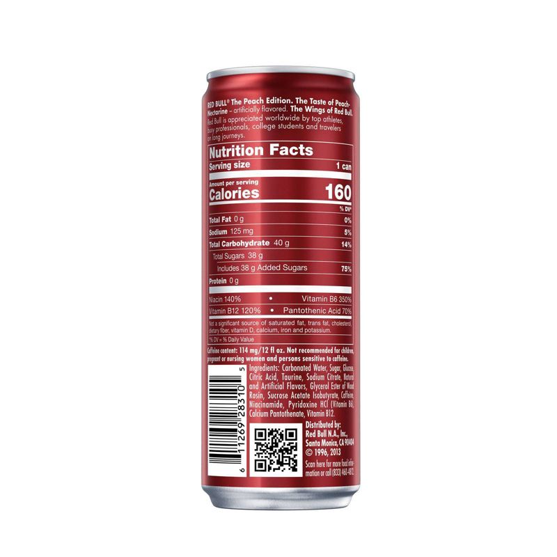 Red Bull Peach Energy Drink - 12 fl oz Can, 5 of 6