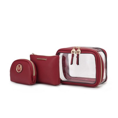 MKF Collection Laura Women's Cosmetic Punch 10 Pcs Sets, Small Travel Makeup Bag by Mia k