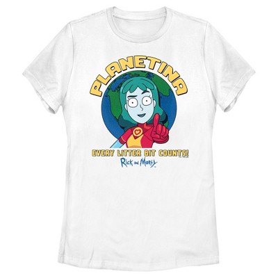 Women's Rick and Morty Planetina Every Litter Bit Counts T-Shirt