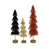 Bethany Lowe 9.0 Inch Halloween Layered Bottle Brush Trees Wooden Base Layers Tipped In Glitter Bottle Brush Trees - 3 of 3