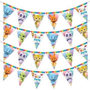 Treasures Gifted Word Party Birthday Banner Pennant - Word Party Birthday Supplies - 2 Pack - 1 of 4