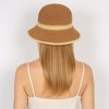 Anna-Kaci Packable Crochet Straw Bucket Hat with Two-Tone Design Lightweight Summer Sun Hat for Beach Travel Hiking Outdoor Use - 2 of 4