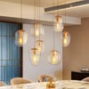 LLHZSY Gold Island Pendant Chandelier 35 2/5" Wide Modern Industrial 7-Light Fixture for Dining Room Kitchen - 3 of 4