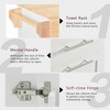 PAGED Rolling Kitchen Island with Drop Leaf, Kitchen Storage Cart with 3 Tier Pull Out Cabinet Organizer, Internal Storage Rack for Kitchen - 4 of 4