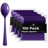 Exquisite Heavy Duty Solid Color Plastic Spoons-100 Count - 2 of 4