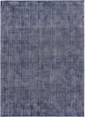 Blueberry Ivory Hand-Knotted Wool Rectangular Area Rug